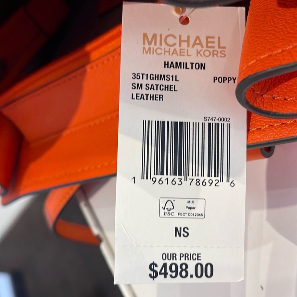 Michael Kors Hamilton Small Satchel Shoulder Crossbody Bag 
Poppy COLOR 
NWT - Picture 6 of 16